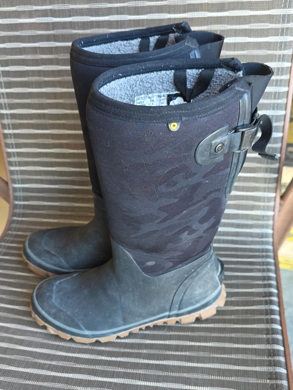 Bogs Black Camo Boots